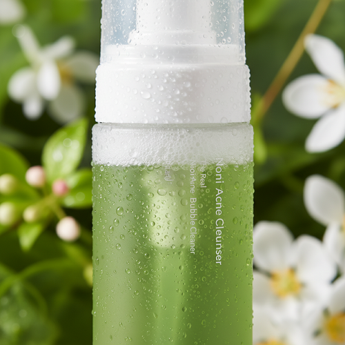 Celimax noni cleanser close-up with foam